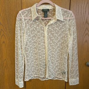 Sheer Ralph Lauren button down